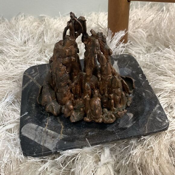 Unsigned Small Copper Brutalist Sculpture - Picture 17 of 17